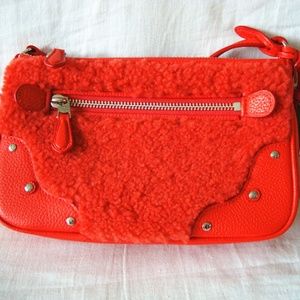 NWT Coach F36490 Shearling Leather Crossbody Bag